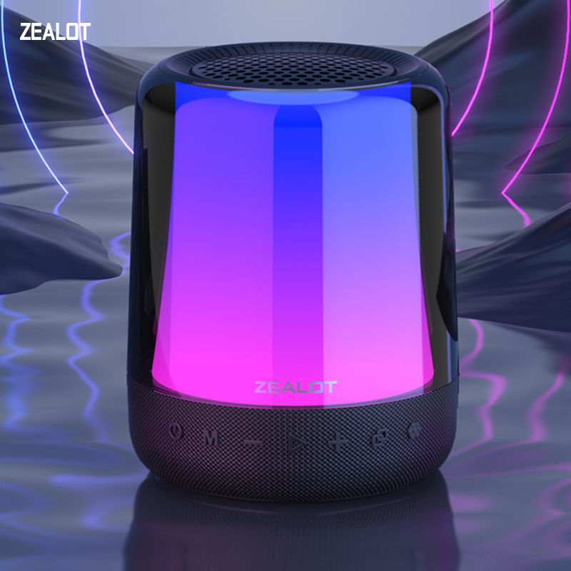 Portable bluetooth speaker with light HD, wireless speaker, dual mount