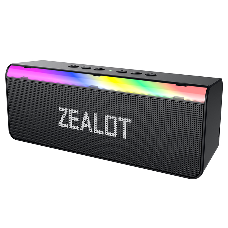 Portable wireless speaker with dual subwoofers and bass-enhanced 3D surround sound