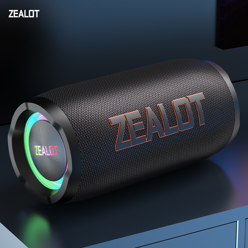 Portable Bluetooth speaker, vibration sound effect, with LED light, free speaker