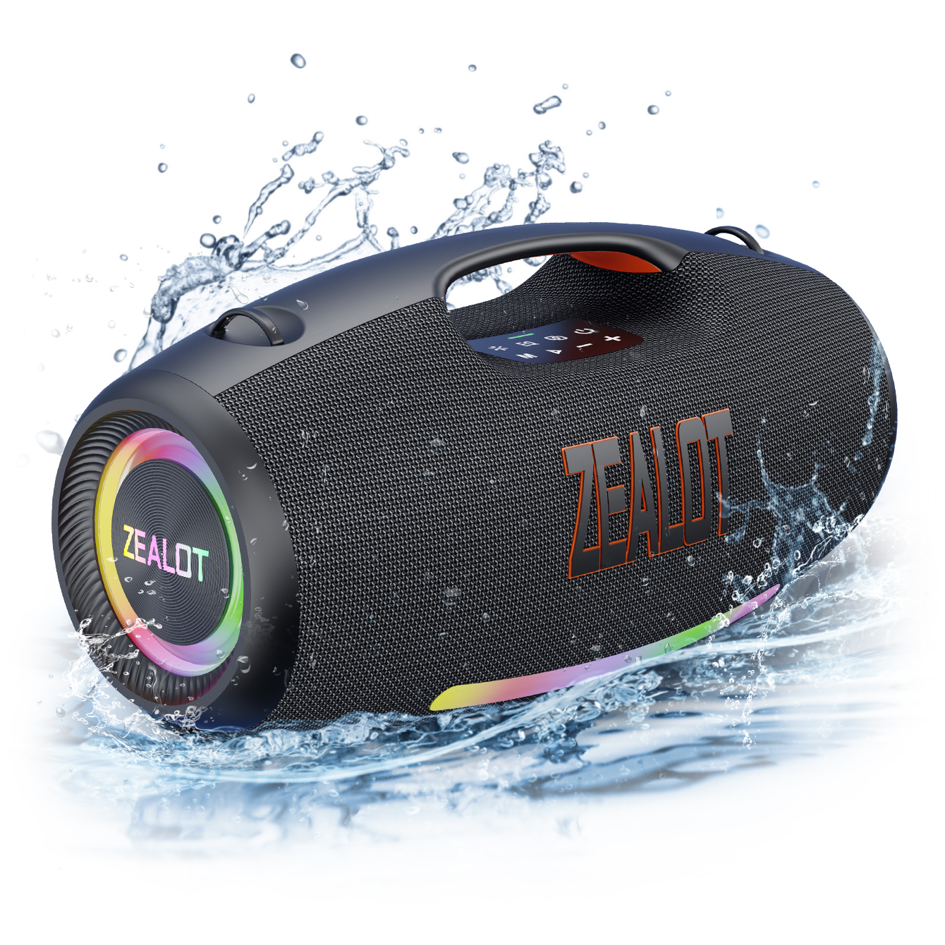 Portable wireless speaker with powerful bass and 3D surround sound