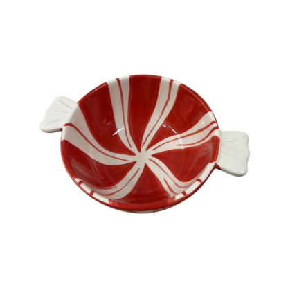 Candy-shaped ceramic bowl