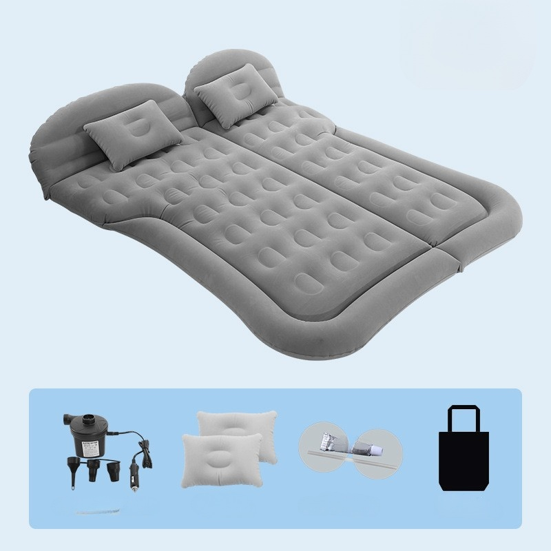 Flocked inflatable car mattress