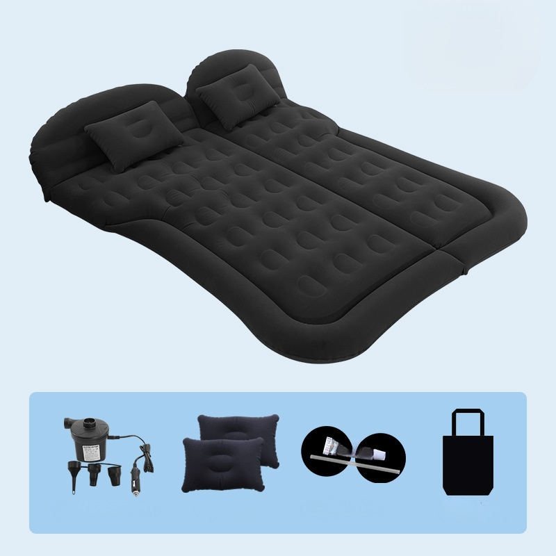Flocked inflatable car mattress