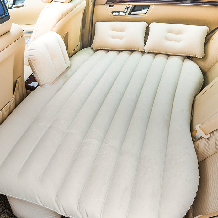 Flocked inflatable car mattress
