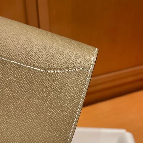 エルメス エトゥープ エプソンレザー コンスタンス 長財布 H ロゴ