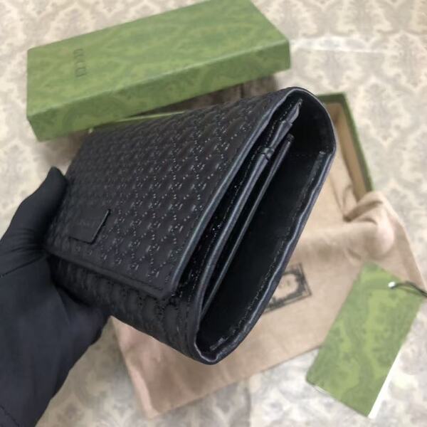 GUCCI グッチ グッチシマシリーズ メンズ 全 GG エンボスレザー フラップ長財布