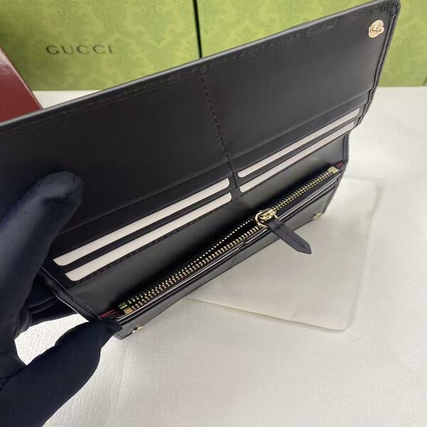 GUCCI グッチ 定番 GG 柄キャンバス × レザー長財布 ビジネス通勤用クラッチ