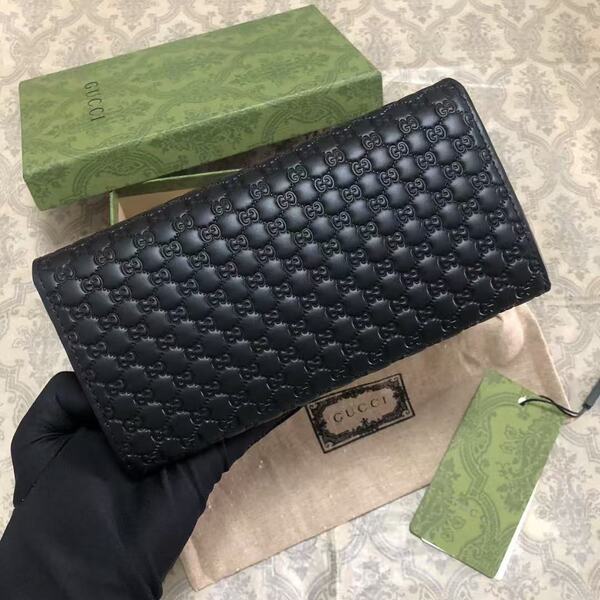 GUCCI グッチ グッチシマシリーズ メンズ 全 GG エンボスレザー フラップ長財布