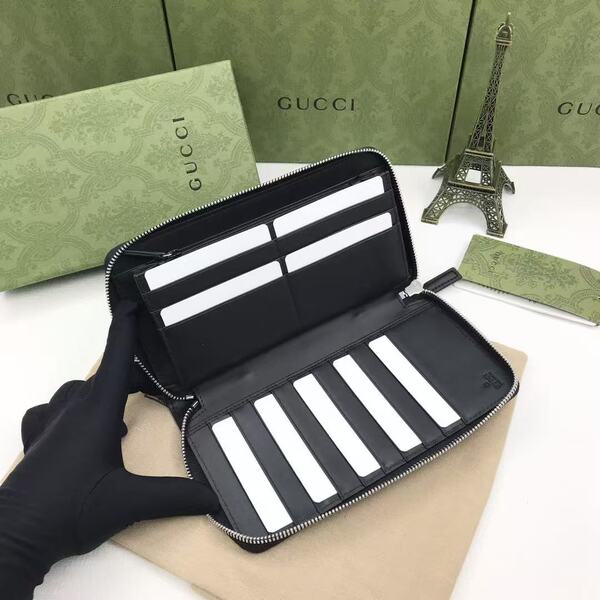 GUCCI グッチ グッチシマシリーズ メンズ 全 GG エンボスレザー ラウンドファスナー長財布