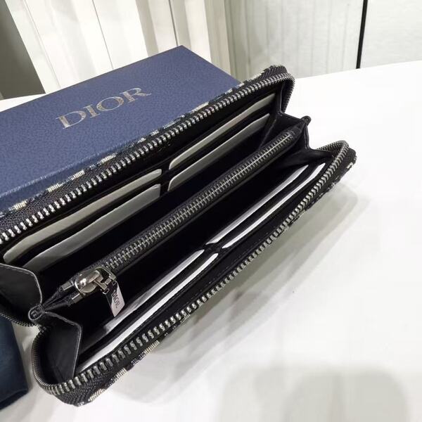 ディオール オブリーク キャンバス ジップアラウンド 長財布