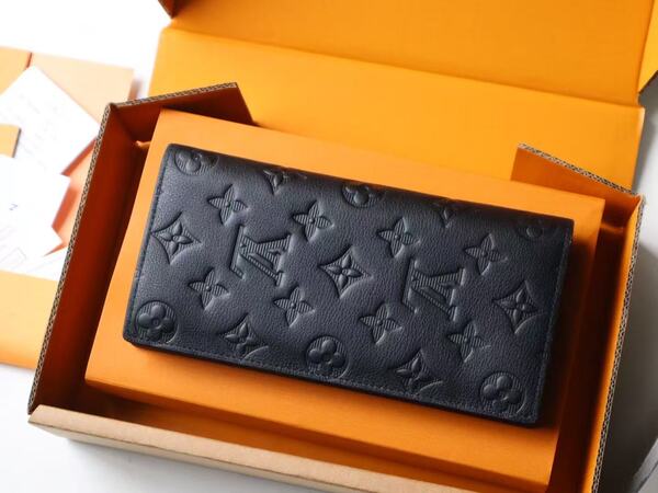 ルイ・ヴィトン ブラック モノグラム エンプレントレザー 長財布 ジップアラウンド
