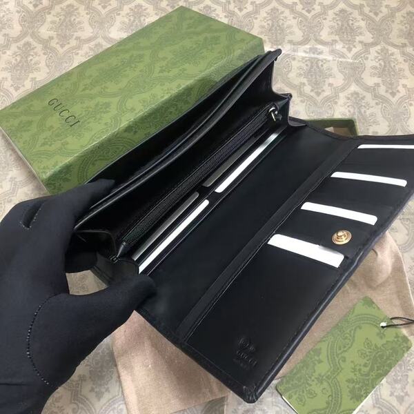 GUCCI グッチ グッチシマシリーズ メンズ 全 GG エンボスレザー フラップ長財布