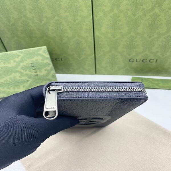 インターロッキングG ダブルGエンボス加工 ロングファスナー財布