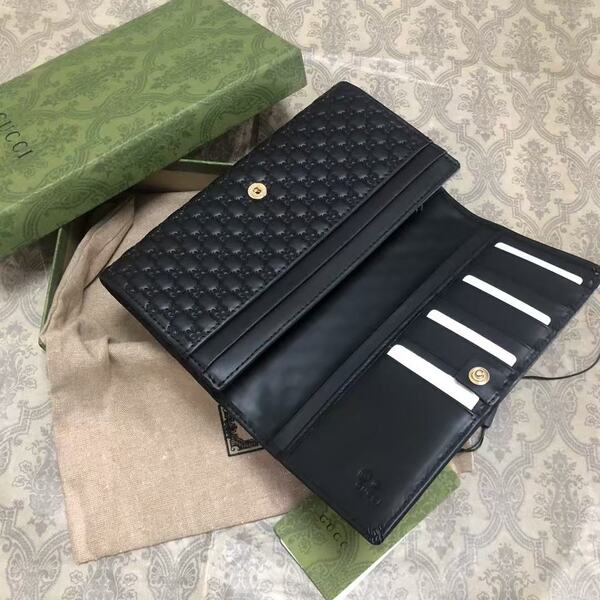 GUCCI グッチ グッチシマシリーズ メンズ 全 GG エンボスレザー フラップ長財布