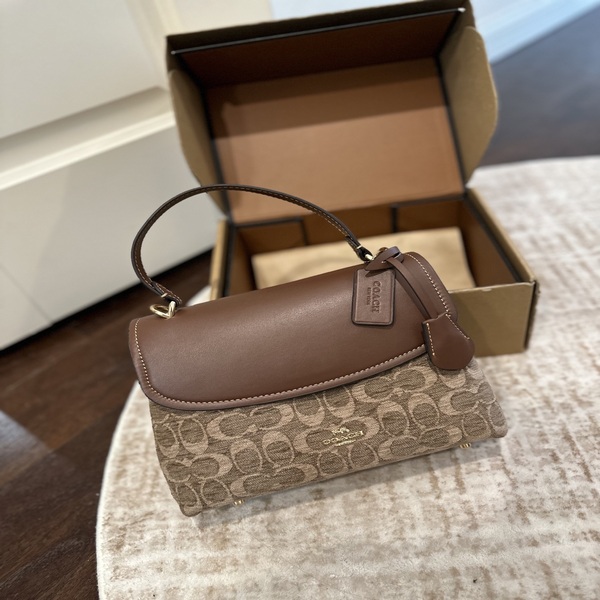 コーチ COACH クラシック シグネチャー レザーコンビ フラップ ハンドバッグ 斜め掛け