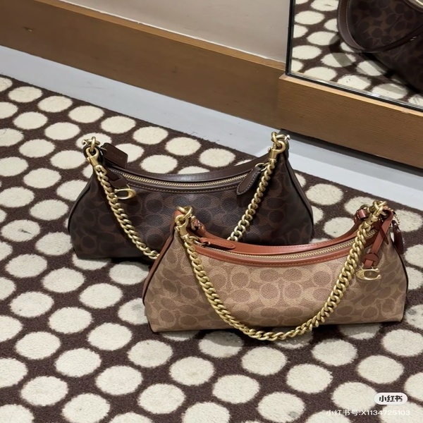 コーチ COACH クラシック シグネチャー チェーン ホーボーバッグ ブラウン