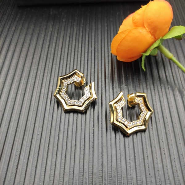 デヴィッド・ヤーマン スター型 パヴェダイヤ ゴールドフープピアス ラグジュアリージオメトリックピアス