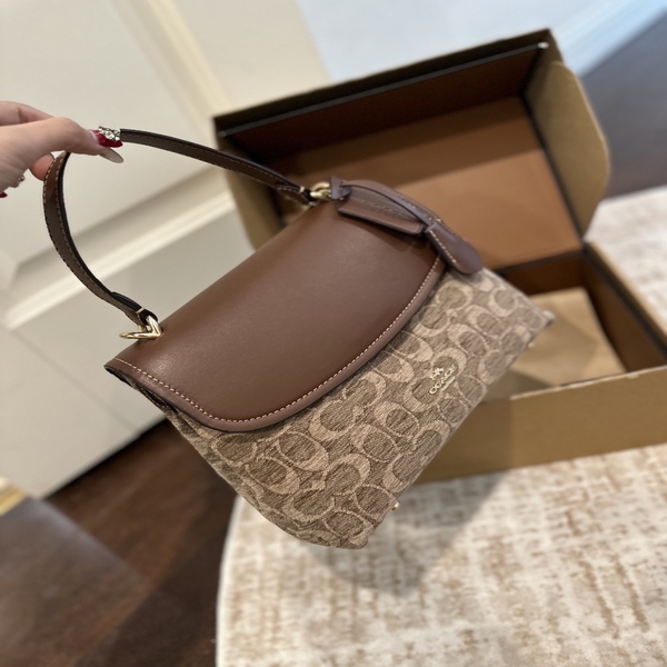 コーチ COACH クラシック シグネチャー レザーコンビ フラップ ハンドバッグ 斜め掛け