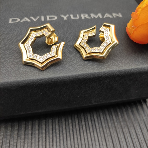 デヴィッド・ヤーマン スター型 パヴェダイヤ ゴールドフープピアス ラグジュアリージオメトリックピアス