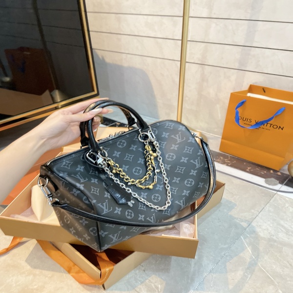 ルイ・ヴィトン LOUIS VUITTON モノグラム・エクリプス スピーディ・バンドリエール 25 ボストンバッグ 斜め掛け（ダブルチェーン）