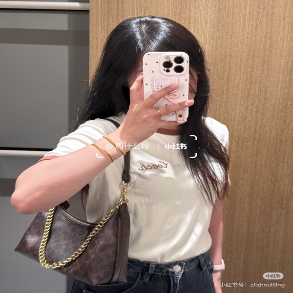 コーチ COACH クラシック シグネチャー チェーン ホーボーバッグ ブラウン