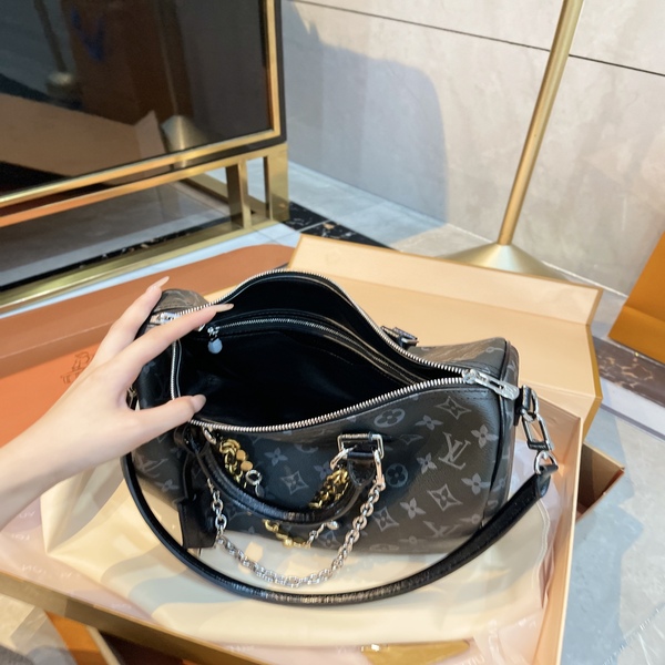 ルイ・ヴィトン LOUIS VUITTON モノグラム・エクリプス スピーディ・バンドリエール 25 ボストンバッグ 斜め掛け（ダブルチェーン）