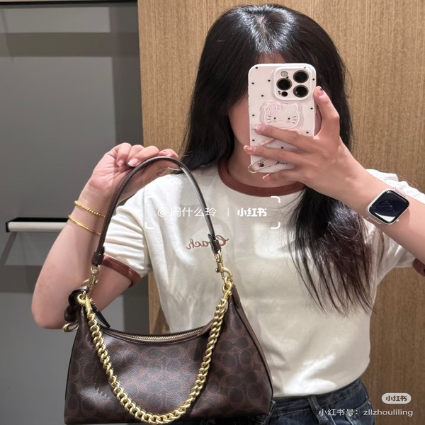 コーチ COACH クラシック シグネチャー チェーン ホーボーバッグ ブラウン