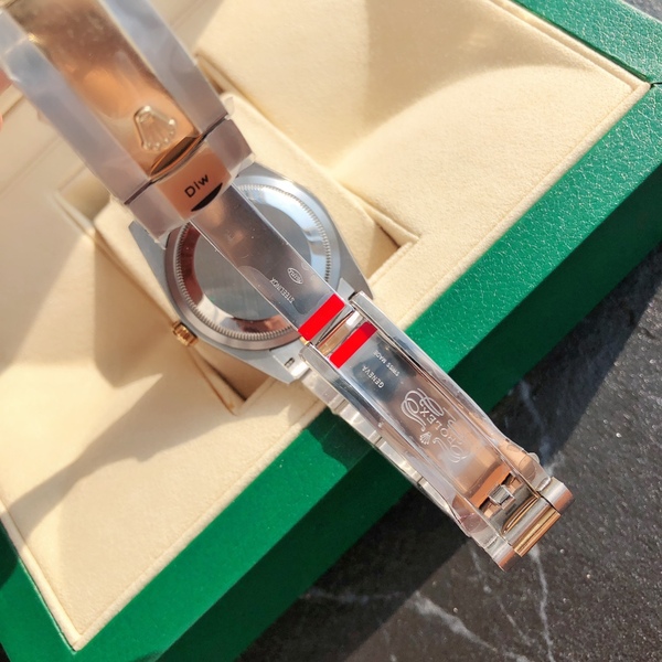 ロレックス デイトジャスト コンビ グリーンダイヤル ローマ数字 自動巻き腕時計