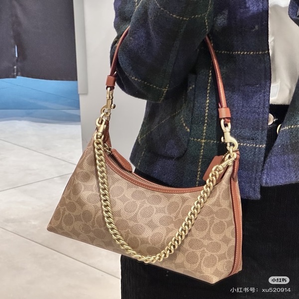 コーチ COACH クラシック シグネチャー チェーン ホーボーバッグ ブラウン