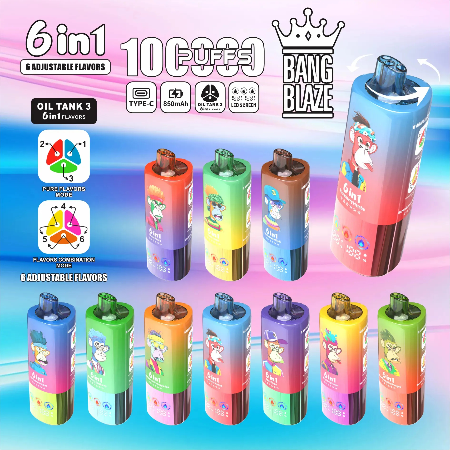 Bang Blaze 100K Puffs 6in1 Vape