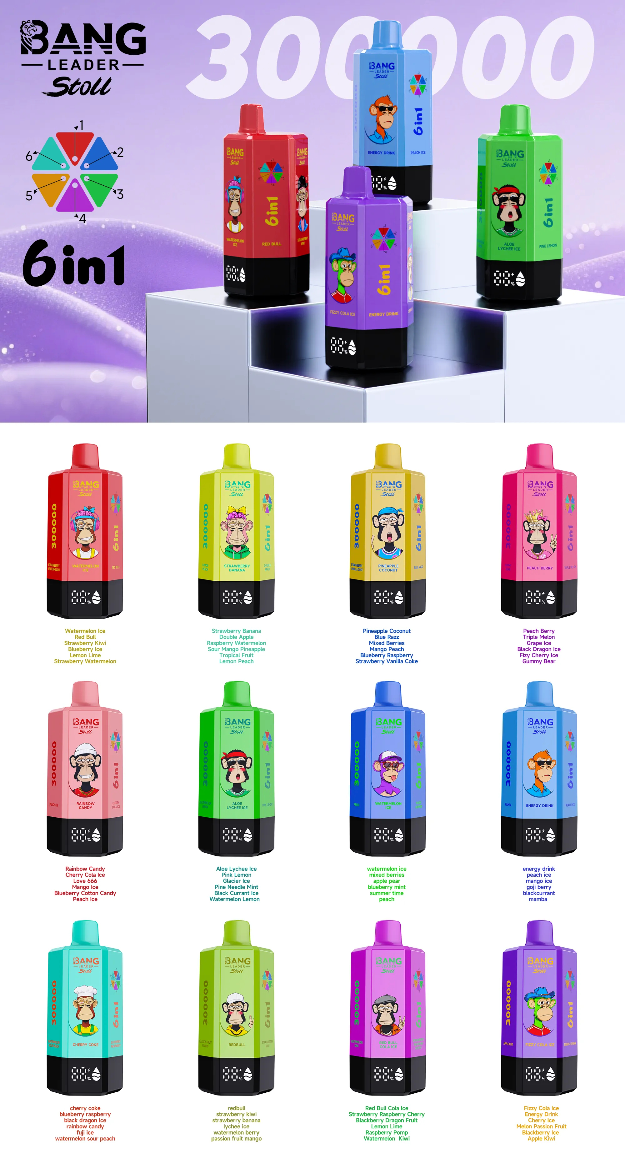 BANG LEADER STOLL 300K Puffs