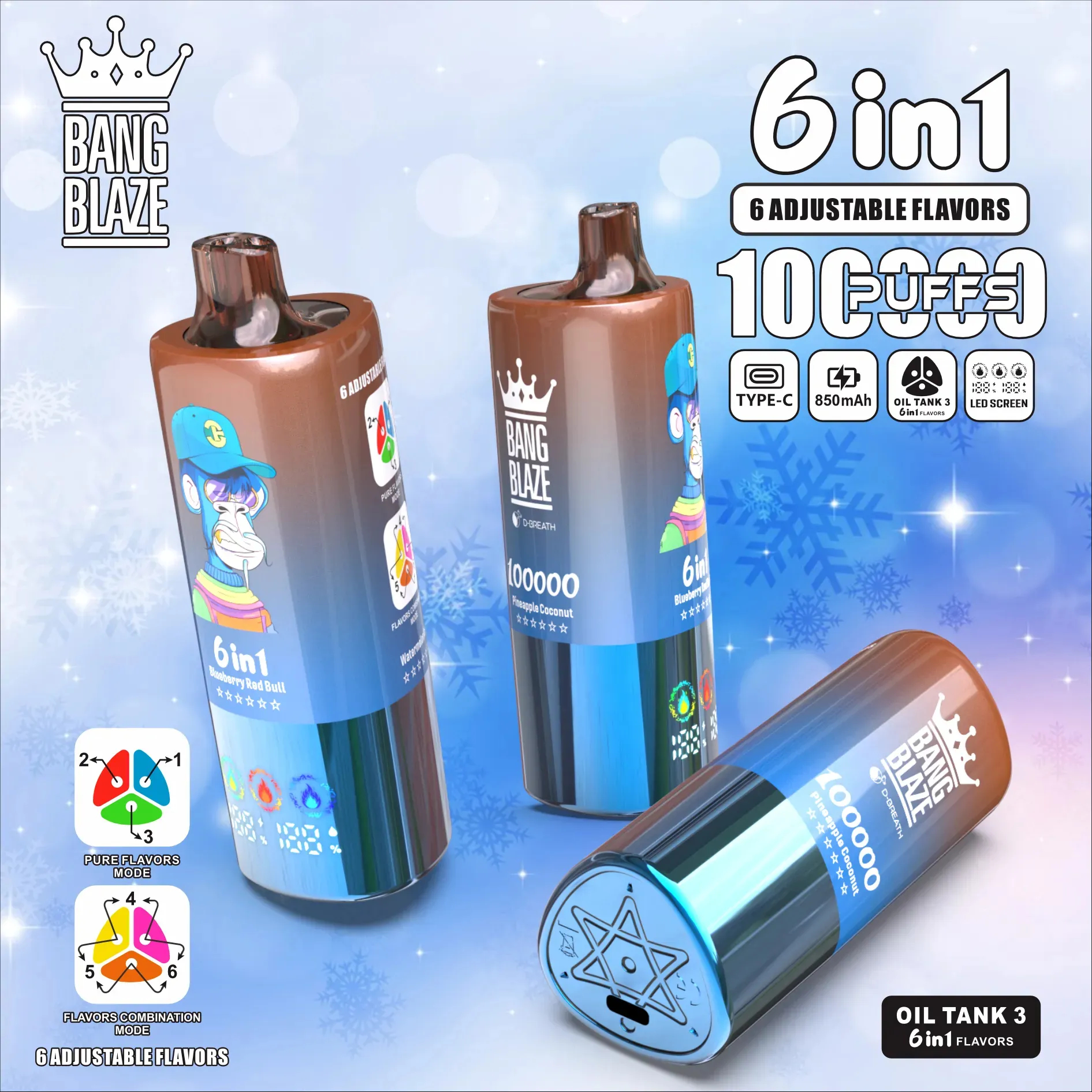 Bang Blaze 100K Puffs 6in1 Vape