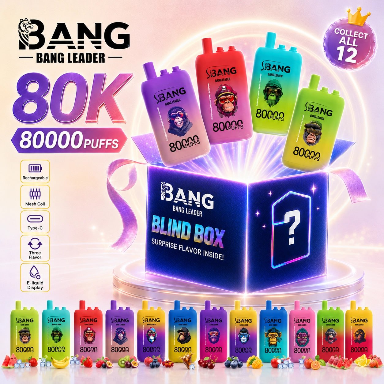Bang Leader 80K Puffs 3 in 1
