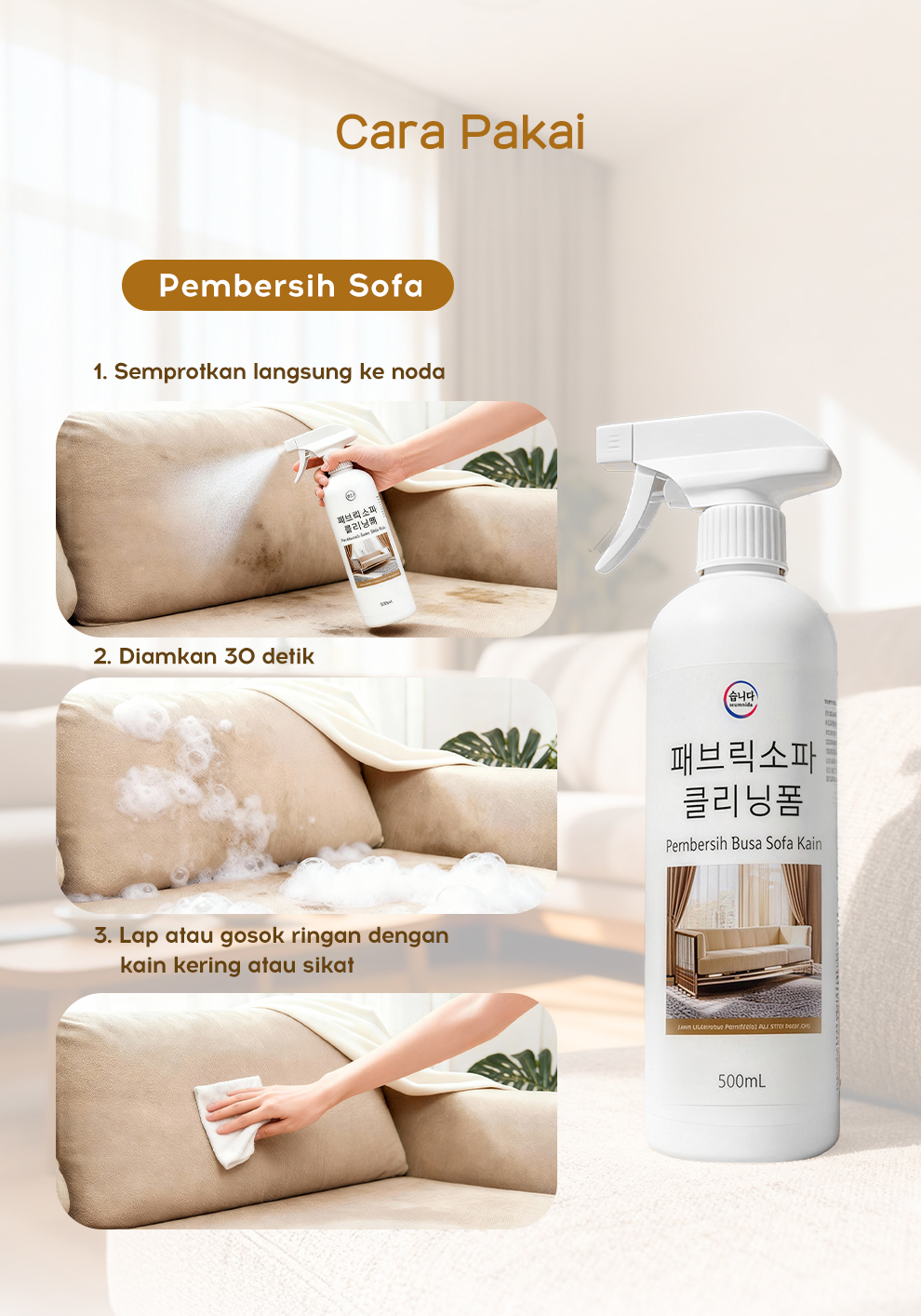 Busa Pembersih Sofa Kain