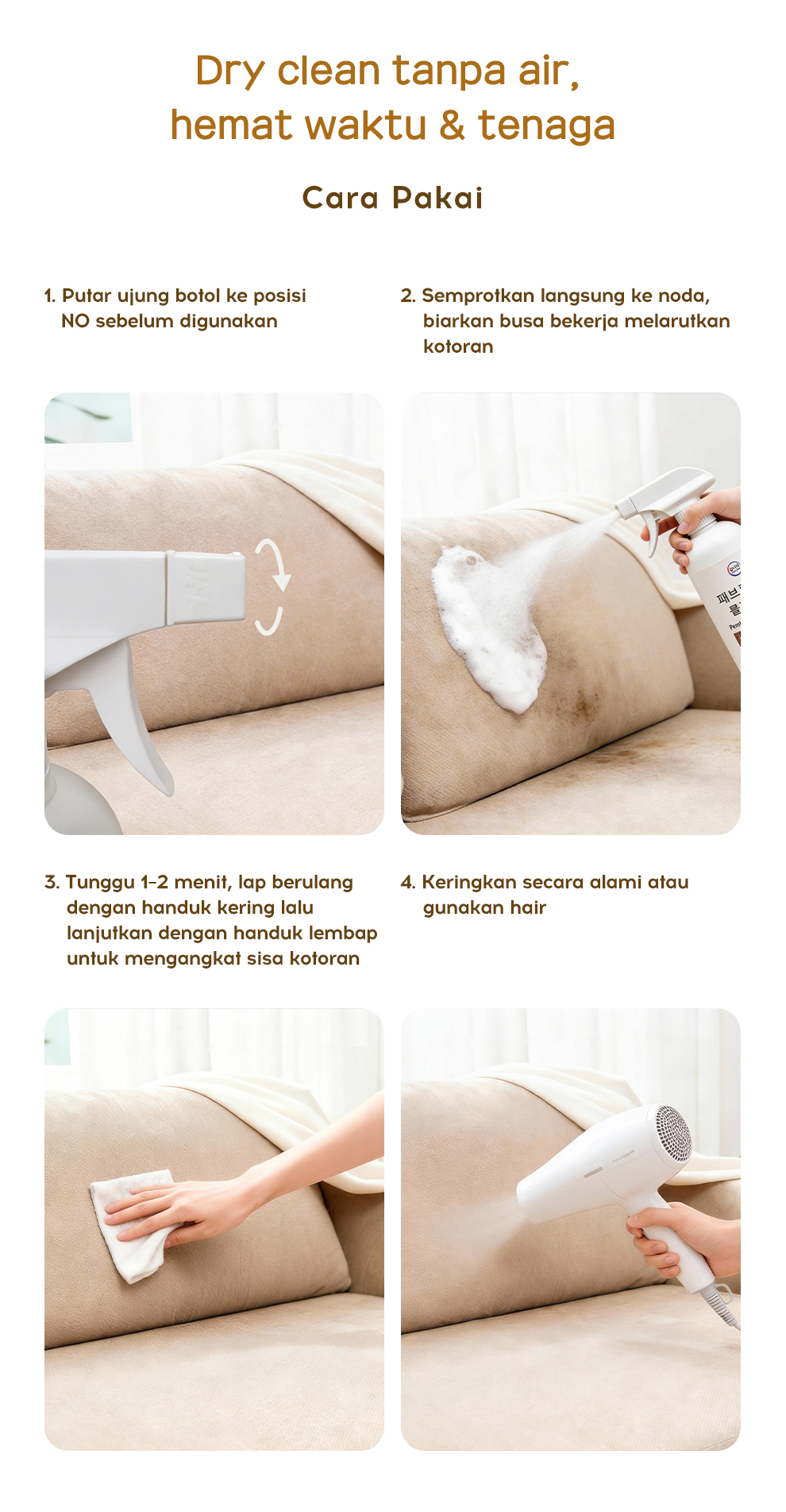 Busa Pembersih Sofa Kain