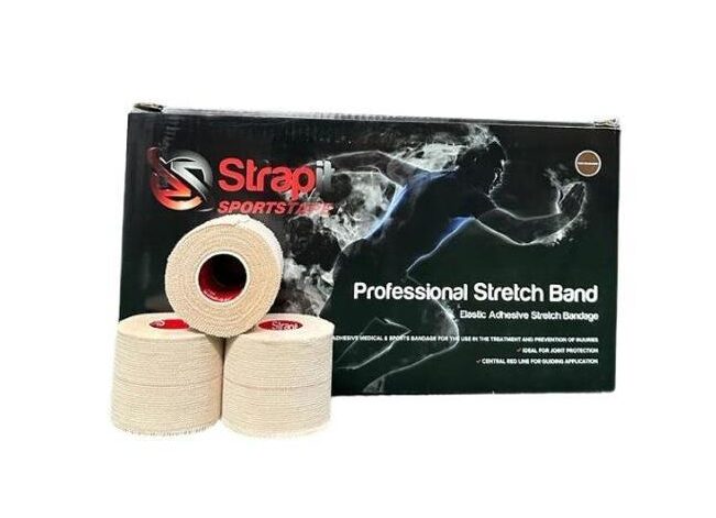 STRAPIT 50mm PROFESSIONAL STRETCH BAND - Red Line (1 ROLL ONLY)