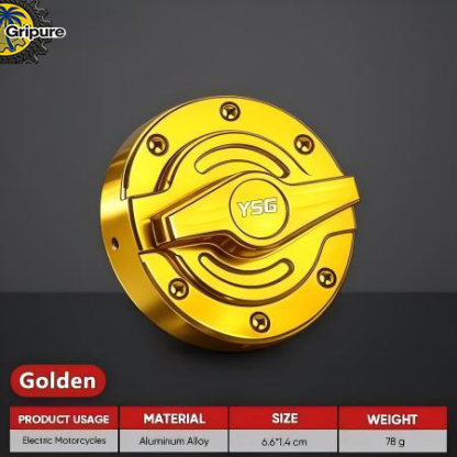 Universal CNC Aluminum Fuel Tank Gas Cap, Durable Easy Install Replacement Mod Accessory for Honda Yamaha Suzuki Kawasaki Rusi Motorstar PH Riders