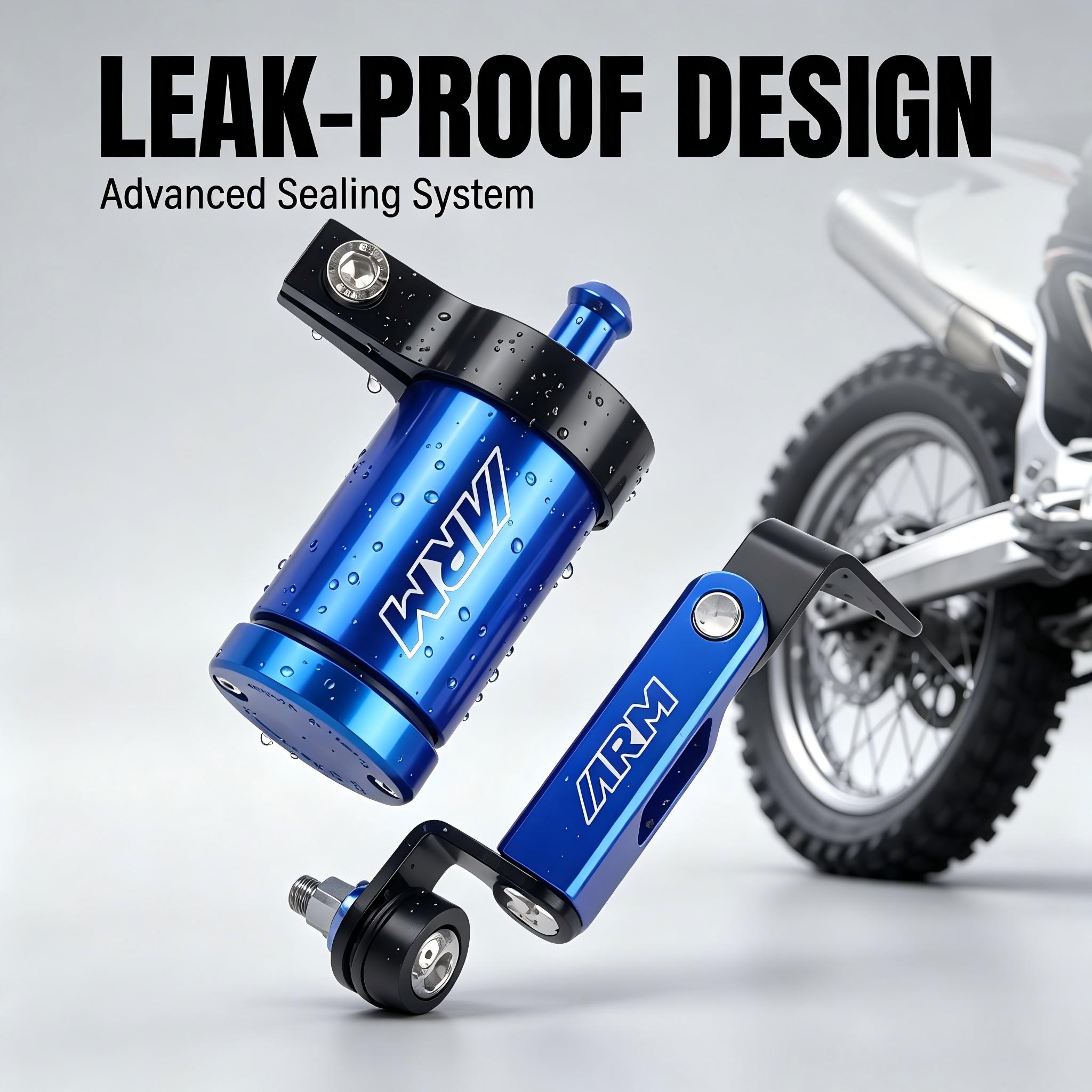 CNC Aluminum Cylindrical Brake Fluid Tank With Bracket Set CNC Universal From Indonesia (Includes a 10 cm hose)