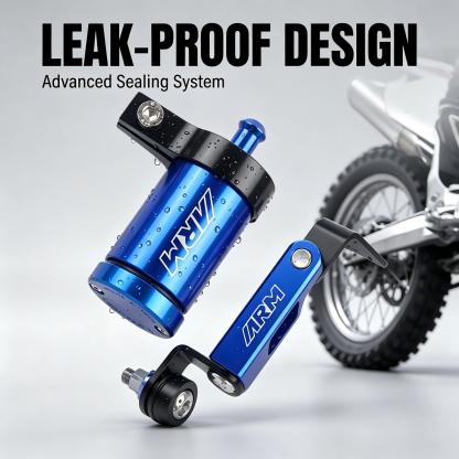 CNC Aluminum Cylindrical Brake Fluid Tank With Bracket Set CNC Universal From Indonesia (Includes a 10 cm hose)