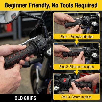 Universal motorcycle handle grip, full rubber nagamaki, new upgraded, retrofit handlebar cover, motorcycle modification parts