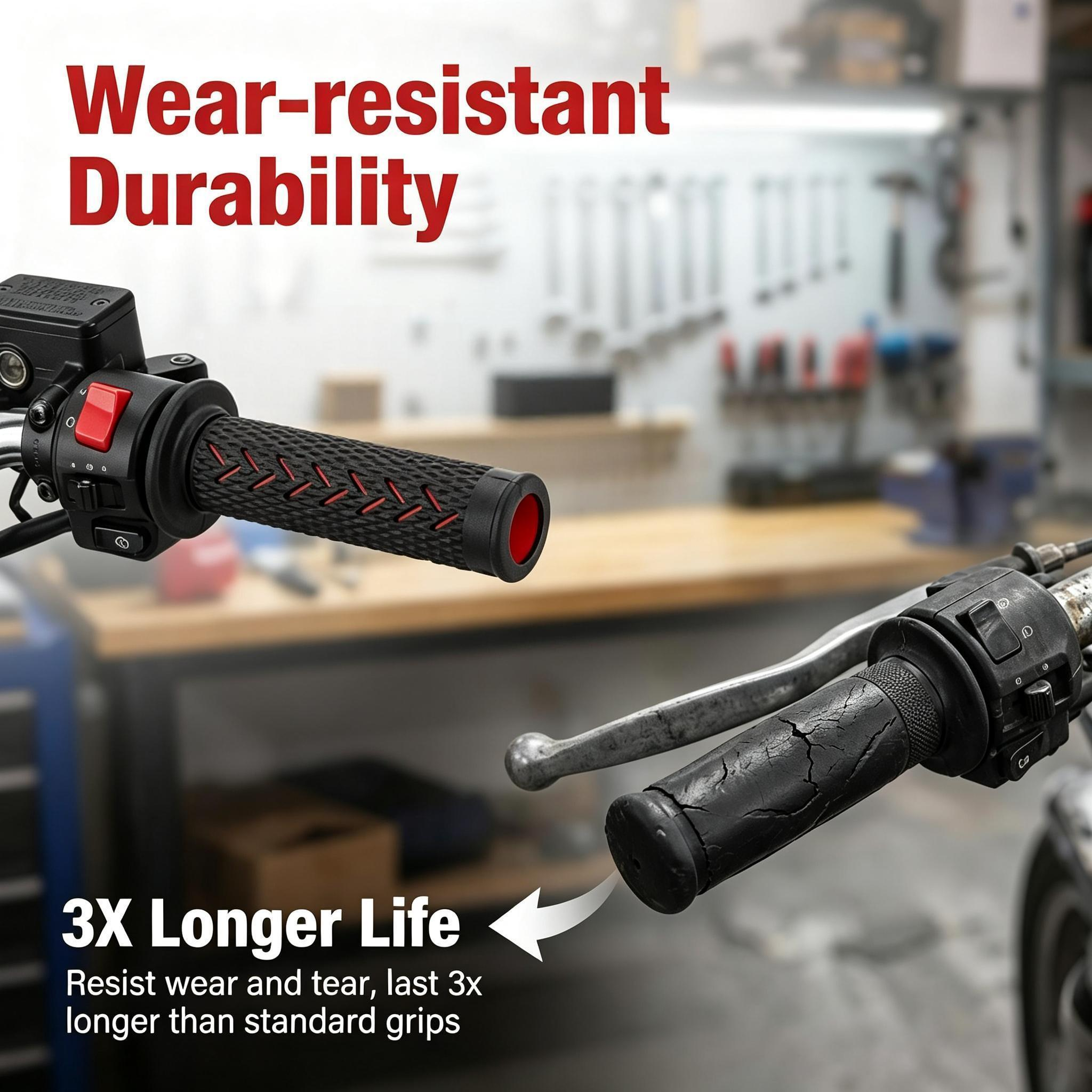 Universal motorcycle handle grip, full rubber nagamaki, new upgraded, retrofit handlebar cover, motorcycle modification parts