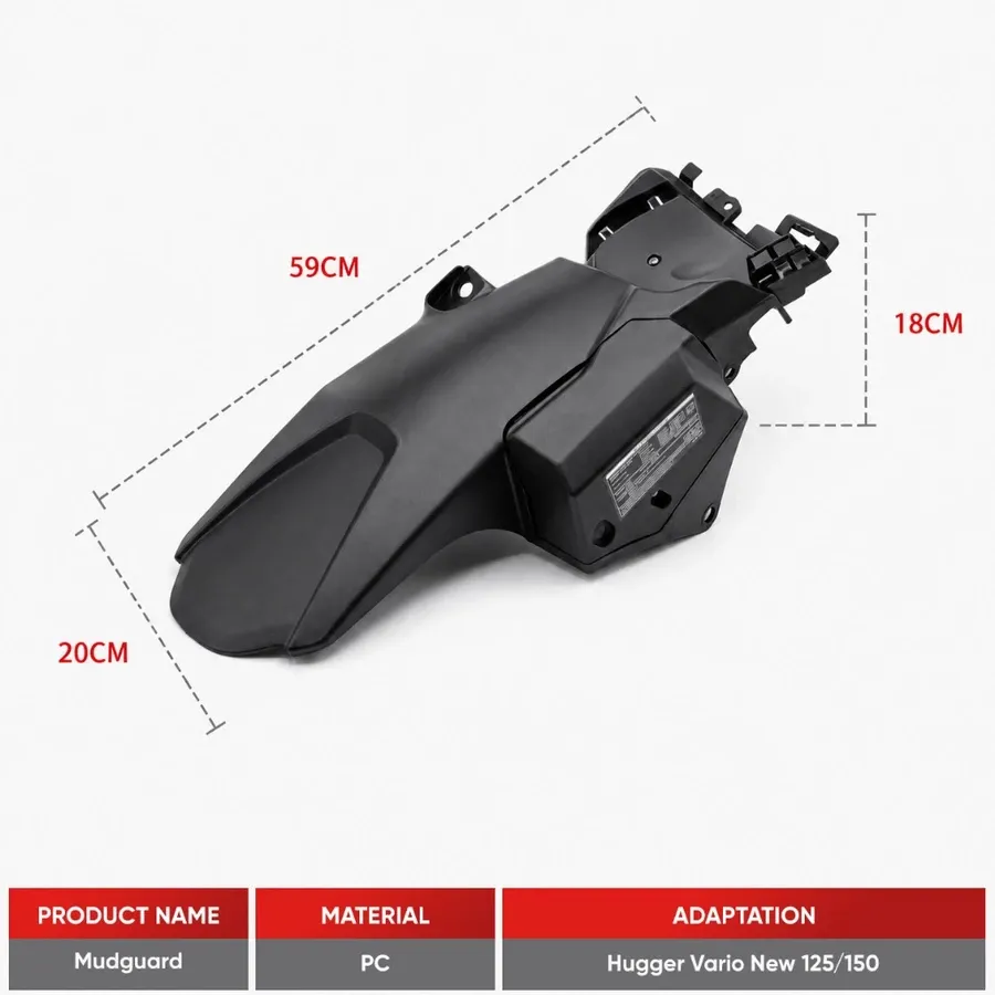 Mudguard Hugger For Vario 125 150 PC Durable Waterproof Rustproof Easy Install
