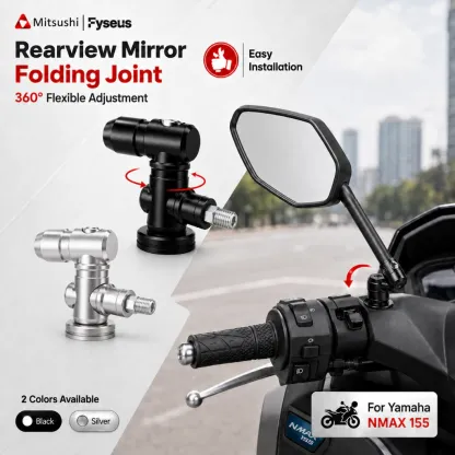 360° Rotatable Turn Joint for Motorcycle Rearview Mirror Easy Install Side Mirror