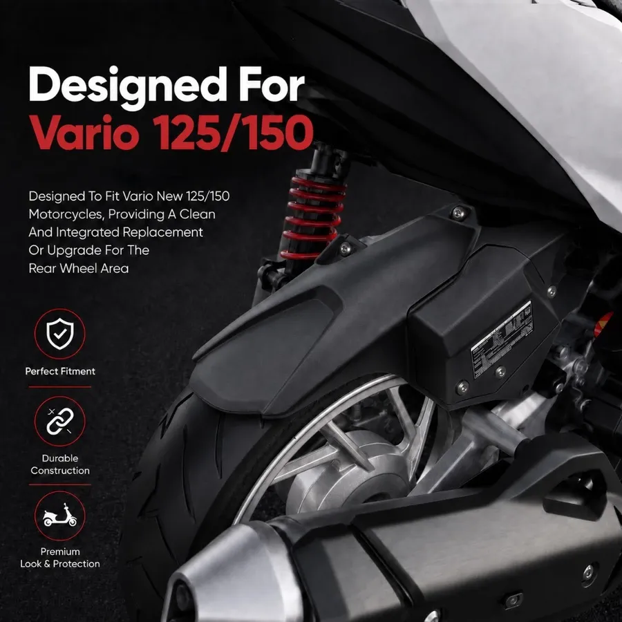 Mudguard Hugger For Vario 125 150 PC Durable Waterproof Rustproof Easy Install