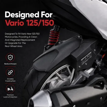 Mudguard Hugger For Vario 125 150 PC Durable Waterproof Rustproof Easy Install