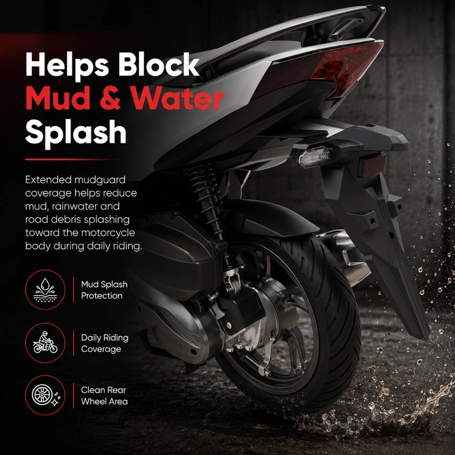 Mudguard Hugger For Vario 125 150 PC Durable Waterproof Rustproof Easy Install