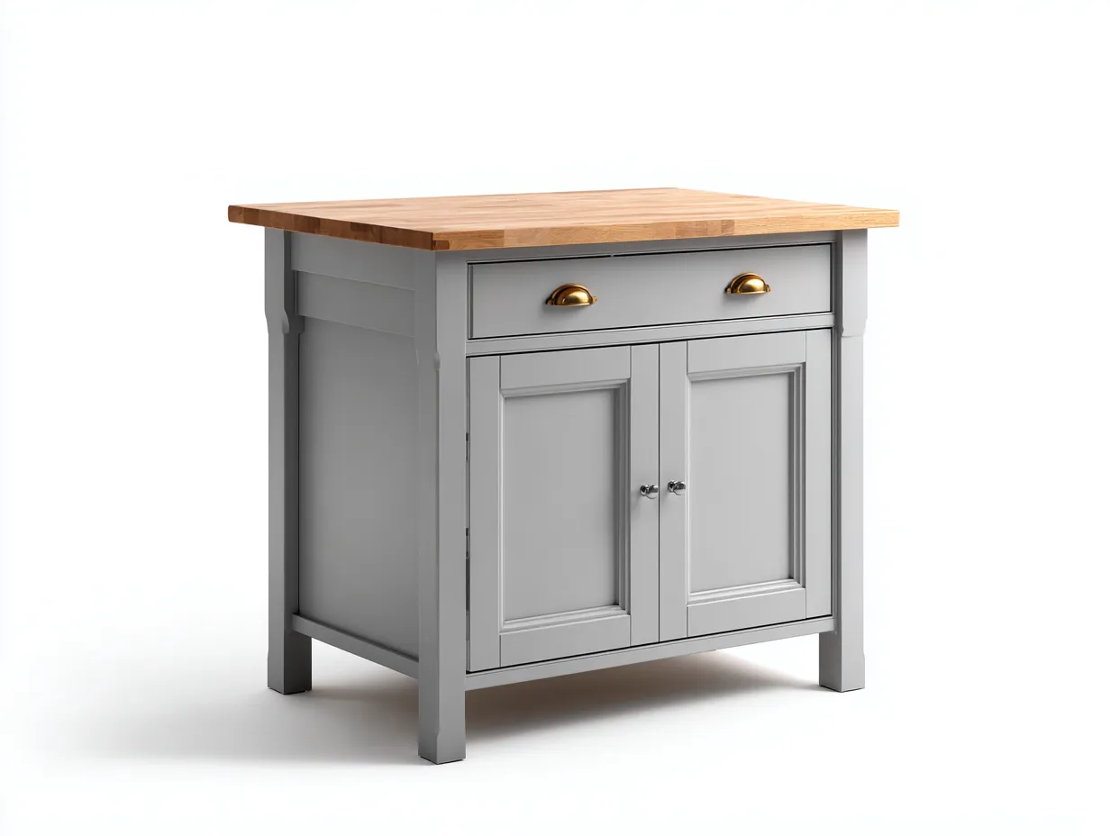 Sideboards-MDF-solid wood-94x48x90 cm-light grey-natural-modern storage-Pineuplab