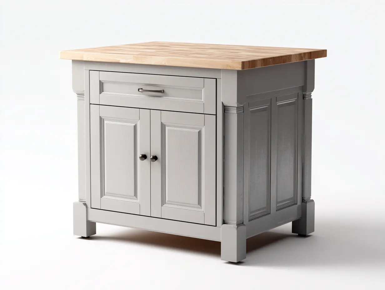 Sideboards-MDF-solid wood-92x50x92 cm-light grey-natural-modern storage-Pineuplab