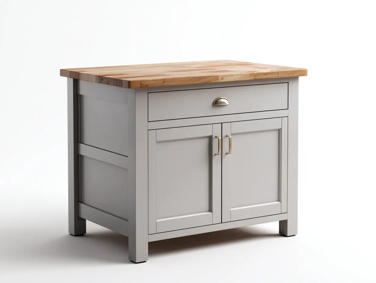 Sideboards-MDF-solid wood-90x50x88 cm-light grey-natural-modern storage-Pineuplab