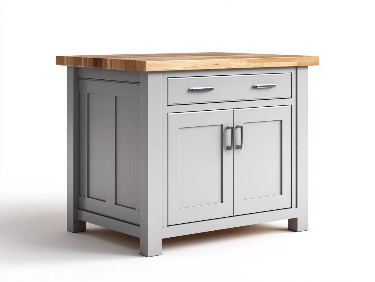 Sideboards-MDF-solid wood-98x52x90 cm-light grey-natural-modern storage-Pineuplab